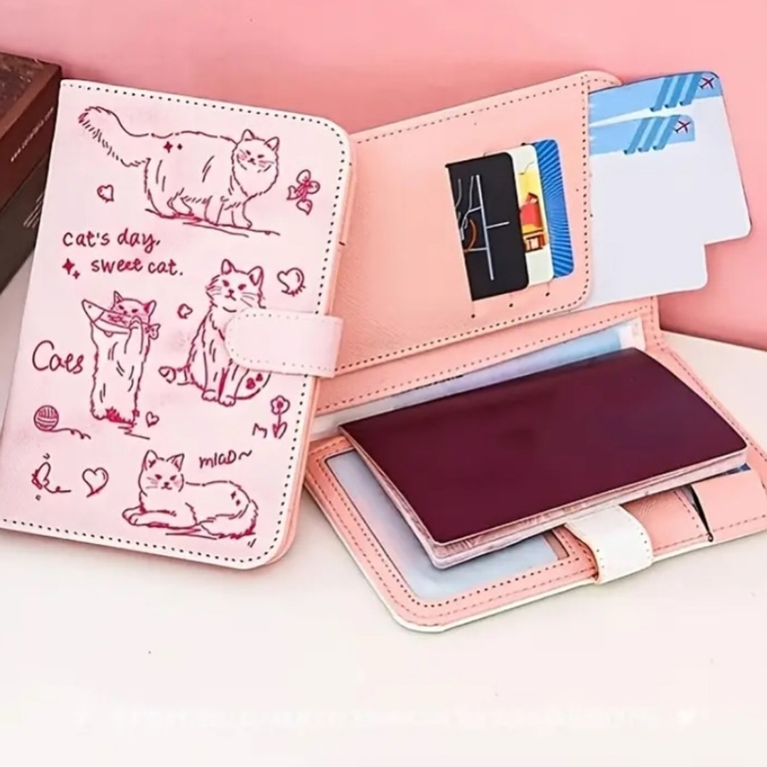 Porta Documentos y Pasaporte Gatos 2