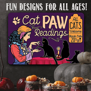 Letrero Metálico Lecturas de Patas de Gato