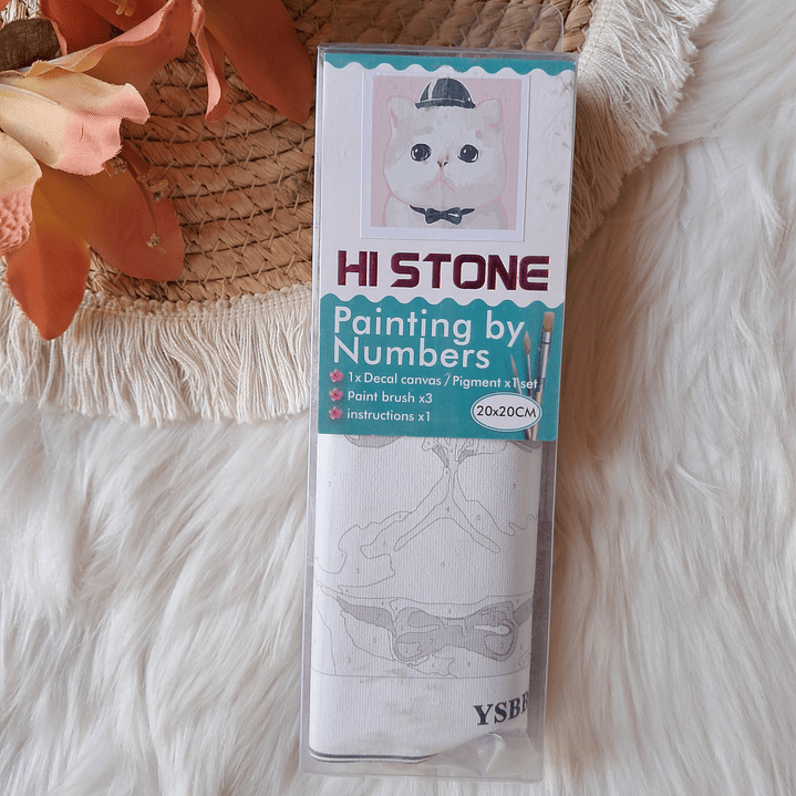 Pintura por Números Gato Blanco  3