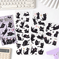 Set de 6 hojas de Stickers Gatos Negros  - Miniatura 1