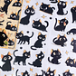 Set de 6 hojas de Stickers Gatos Negros  - Miniatura 10