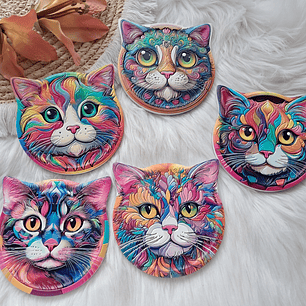 Posavasos Gatos Colores