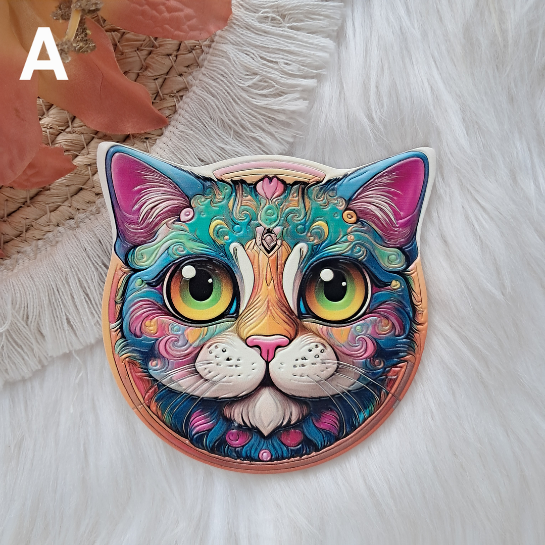 Posavasos Gatos Colores 2