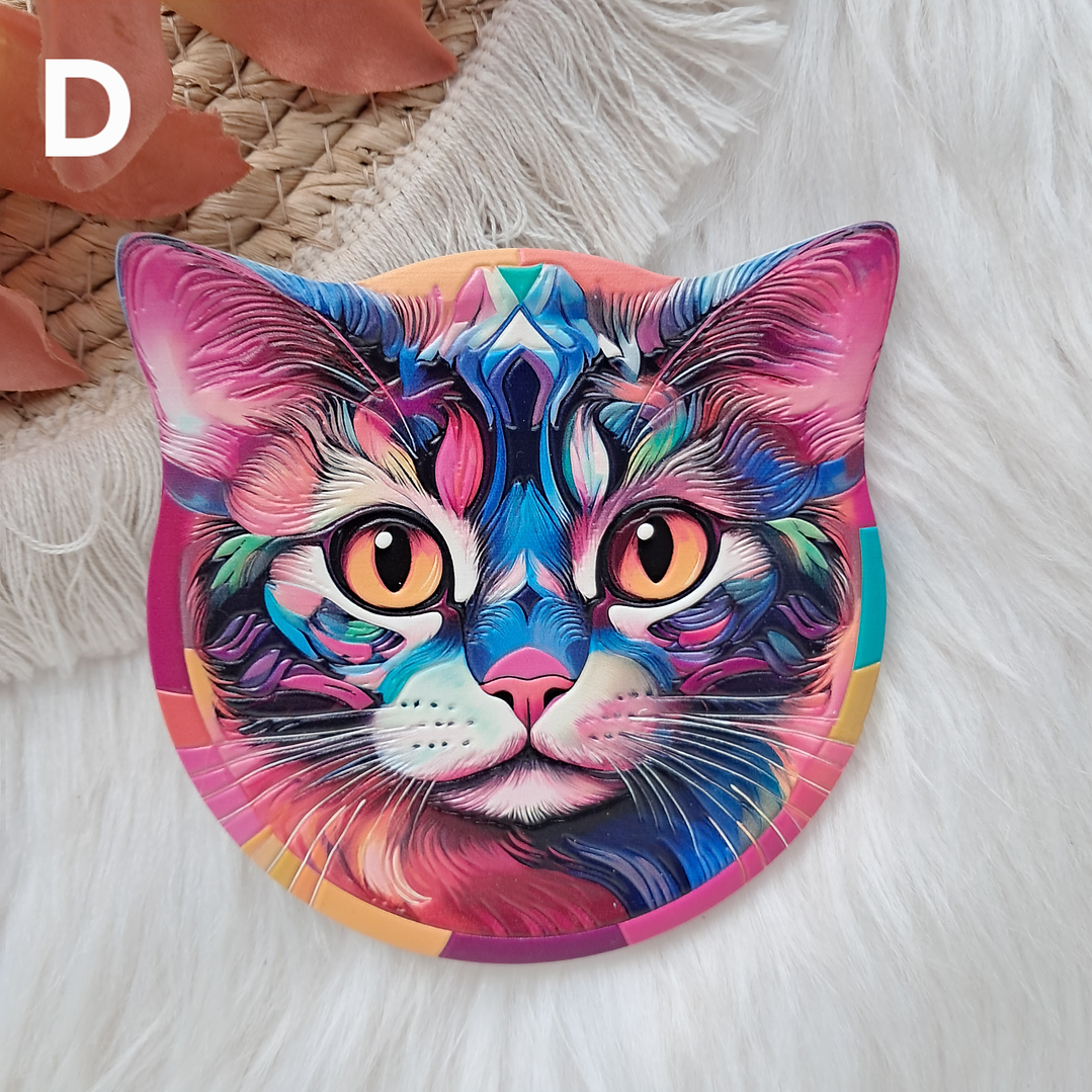 Posavasos Gatos Colores 5