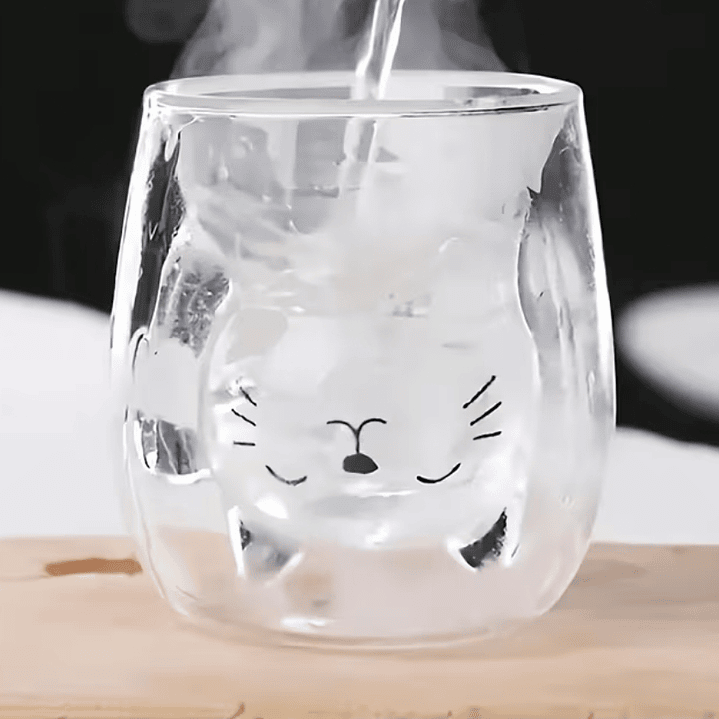 Vaso de vidrio Gato 2
