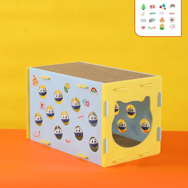 Casa Interactiva con Rascador para Gatos  4