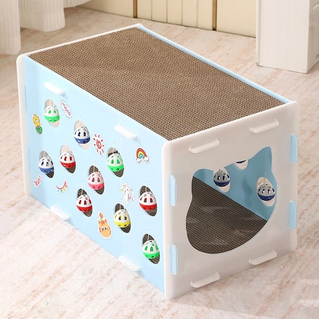 Casa Interactiva con Rascador para Gatos  10