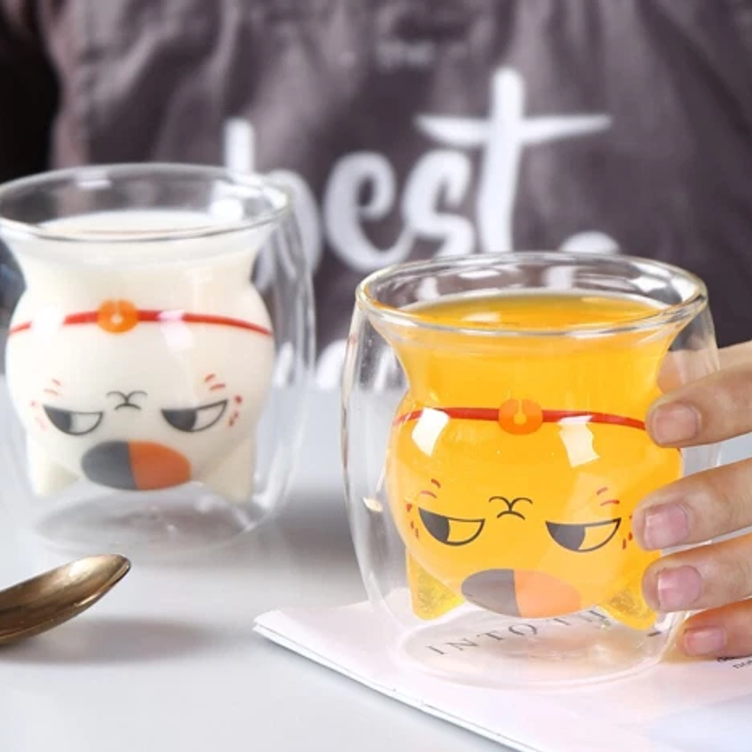Vaso de Vidrio Gato Nyanko-Sensei 3
