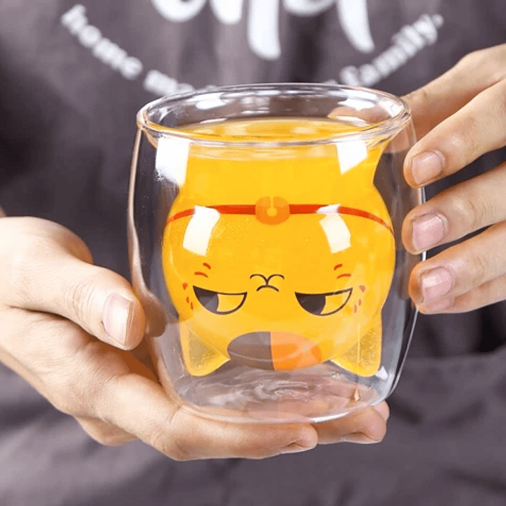 Vaso de Vidrio Gato Nyanko-Sensei 5