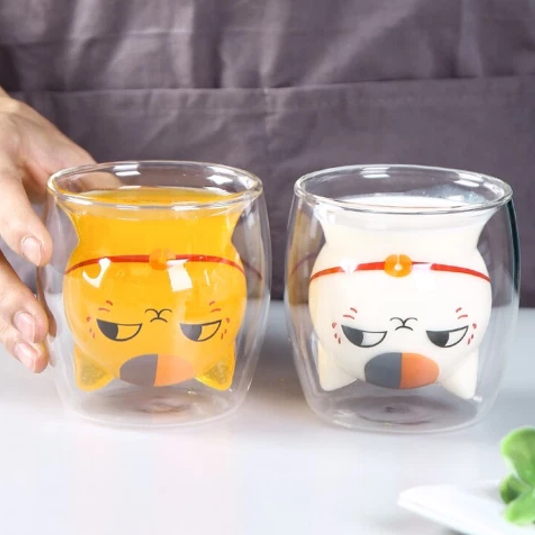 Vaso de Vidrio Gato Nyanko-Sensei 6