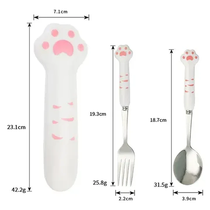 Set de Cubiertos Patita de Gato 15