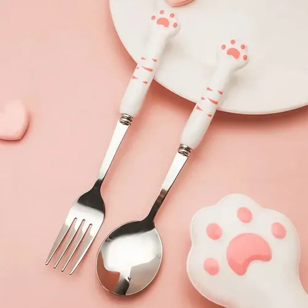 Set de Cubiertos Patita de Gato 14
