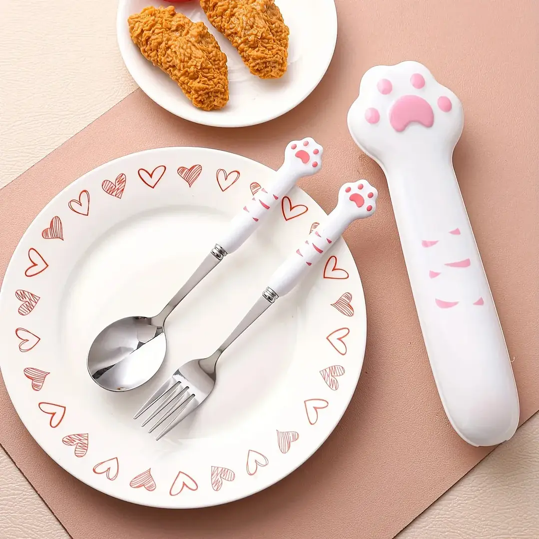Set de Cubiertos Patita de Gato 1