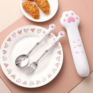 Set de Cubiertos Patita de Gato
