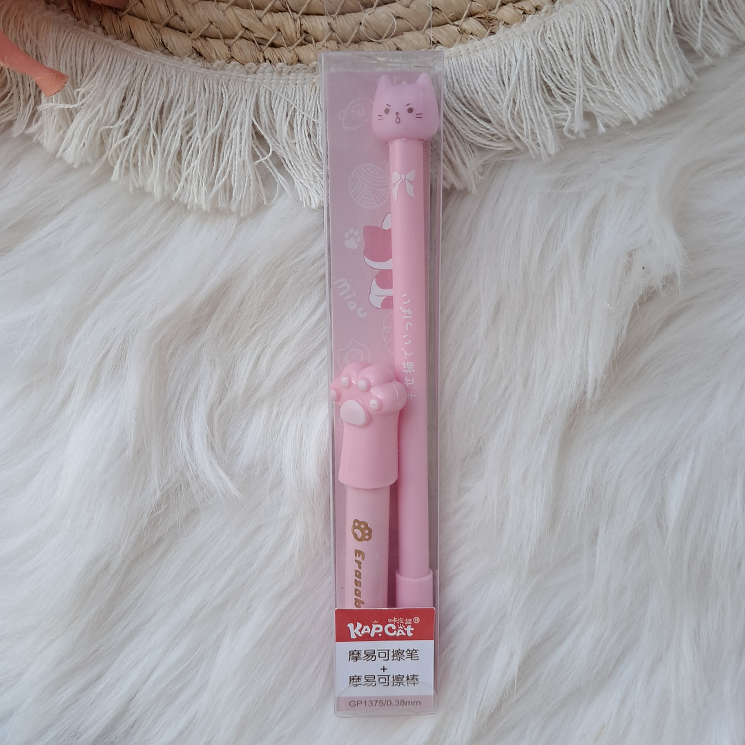 Lápiz Gatito tinta borrable 4