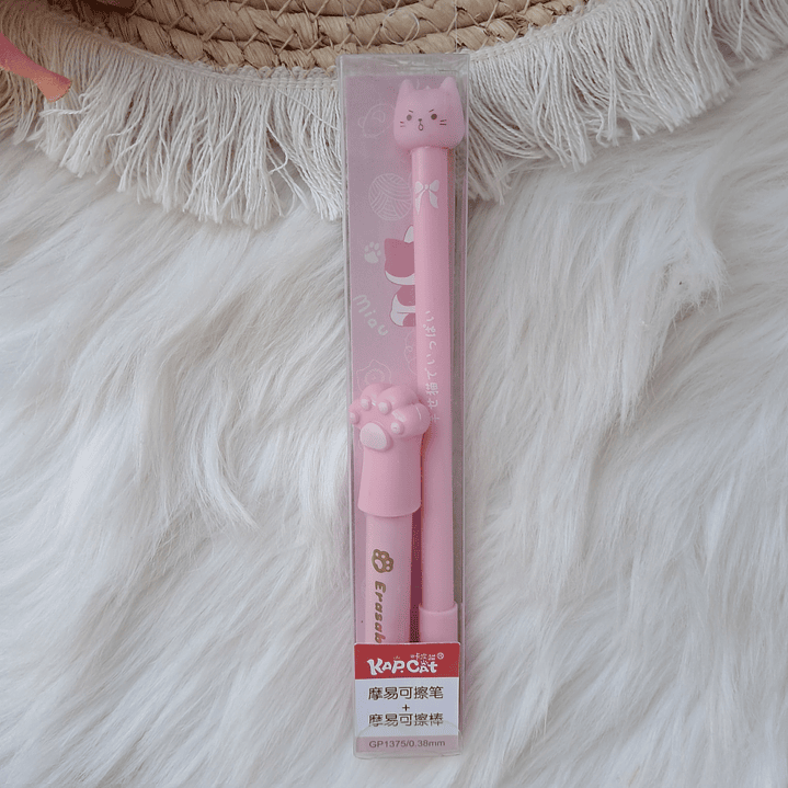 Lápiz Gatito tinta borrable 4