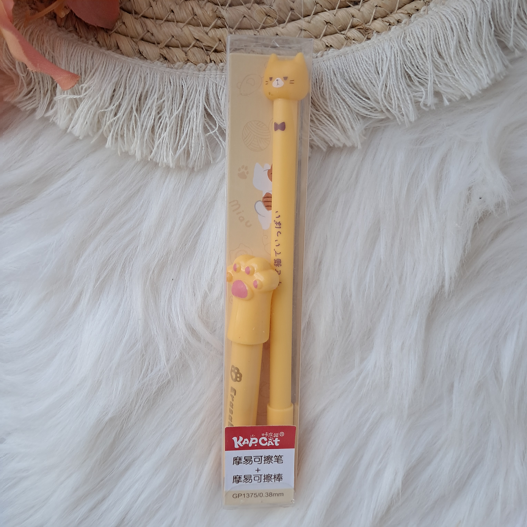 Lápiz Gatito tinta borrable 5