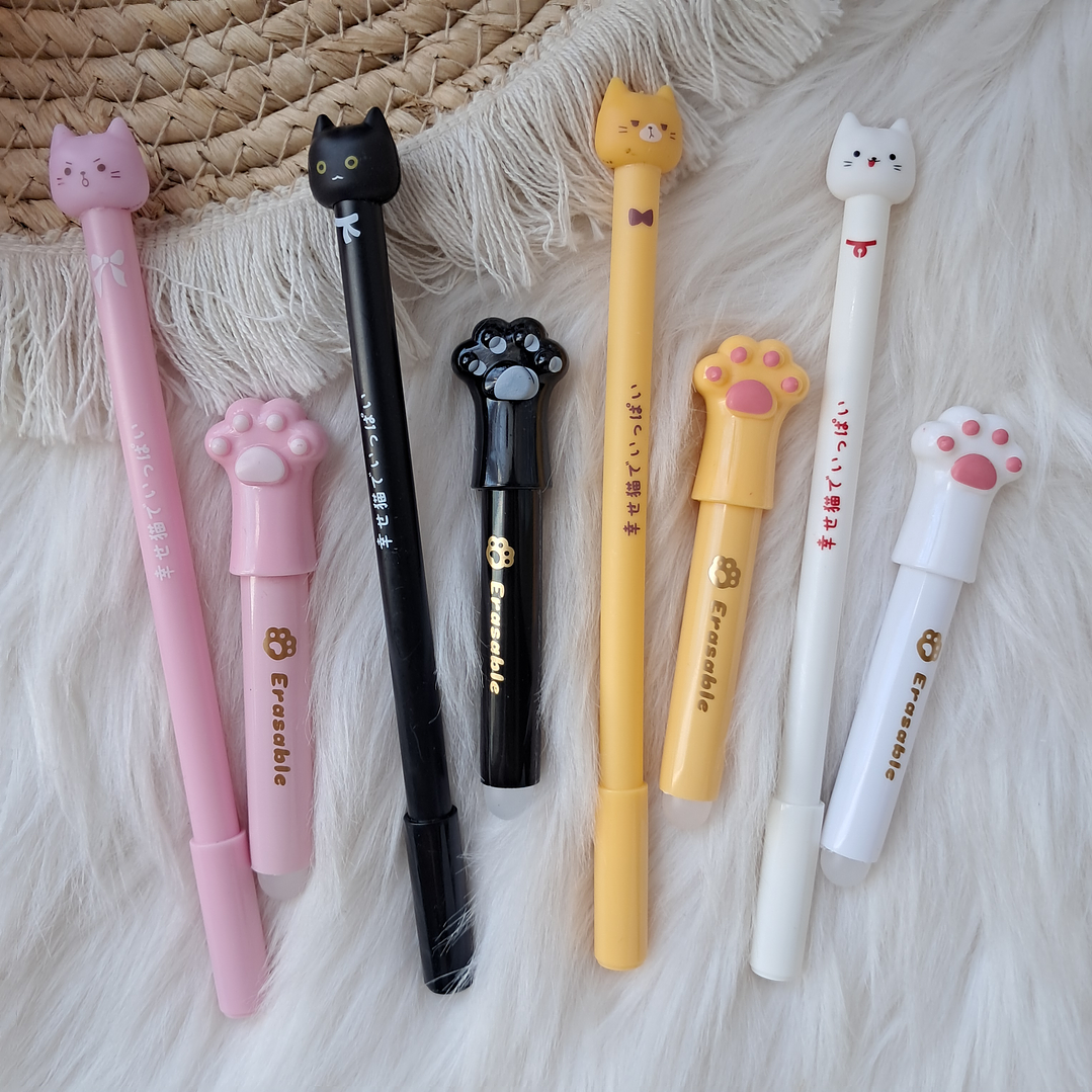 Lápiz Gatito tinta borrable 2