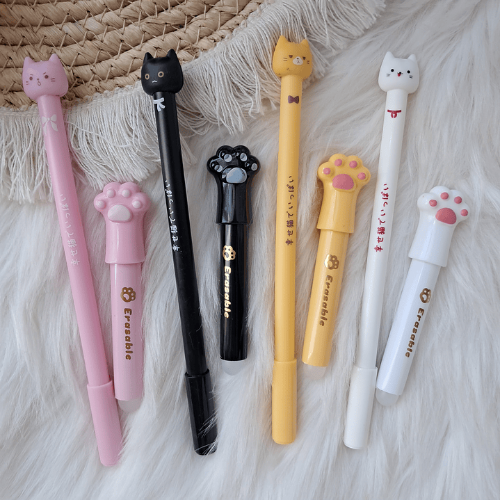 Lápiz Gatito tinta borrable 2