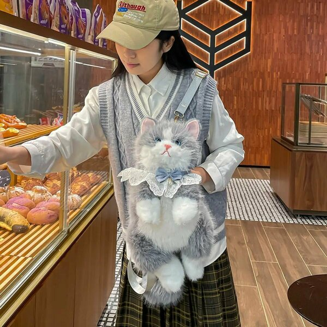 Mochila Gato realista 11