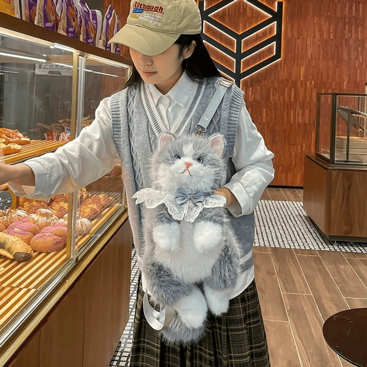 Mochila Gato realista 11