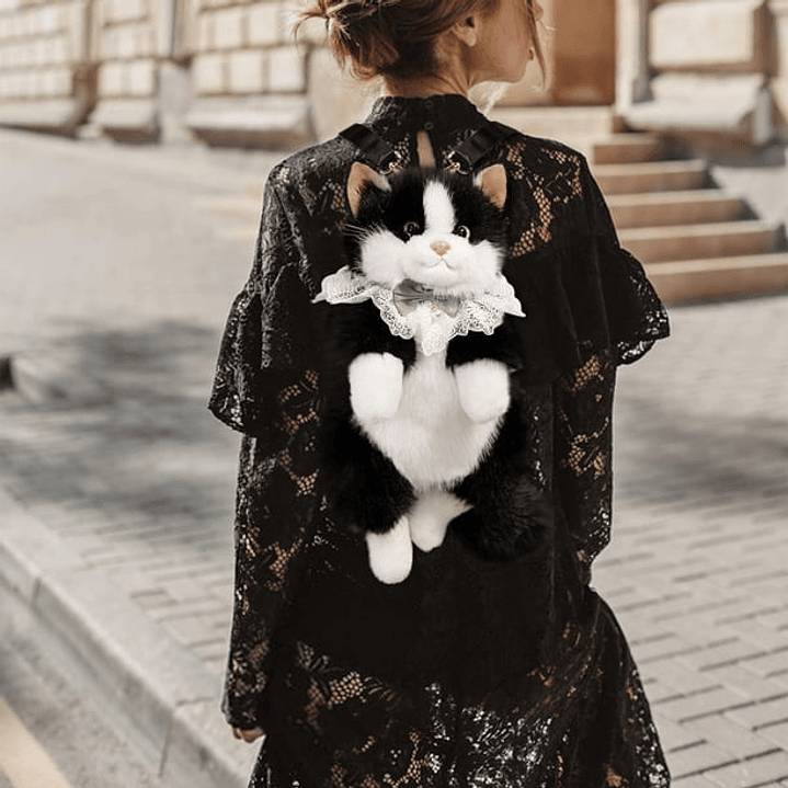 Mochila Gato realista 16