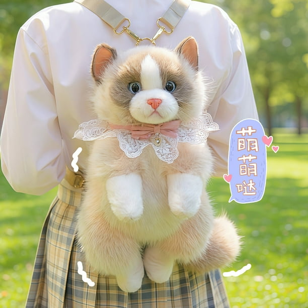 Mochila Gato realista 19