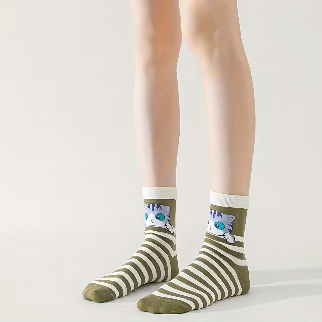 Calcetines Gatos Divertidos 11