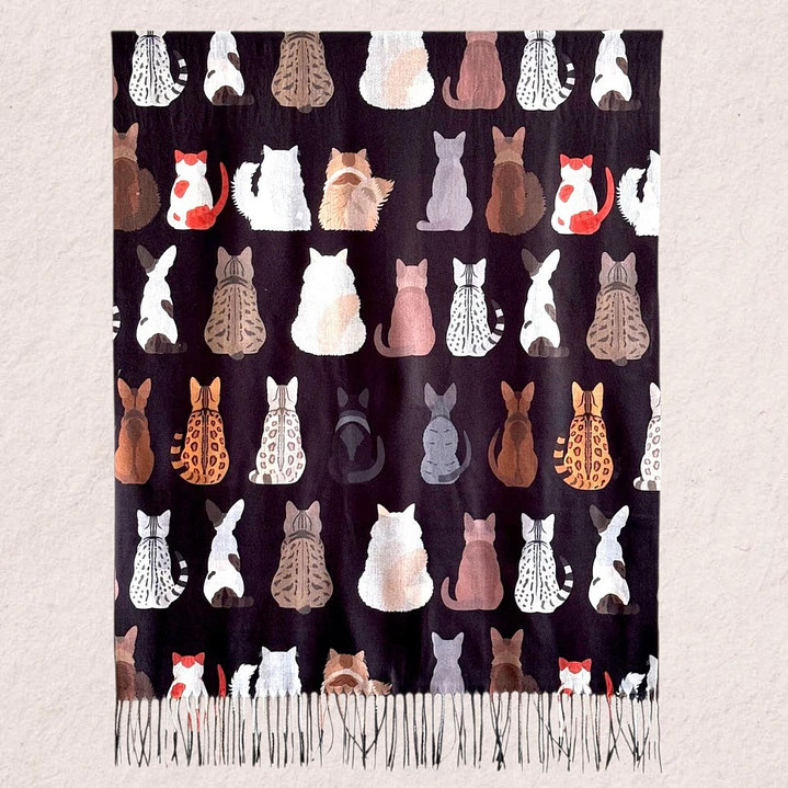 Maxi Bufanda diseño Gatos 2