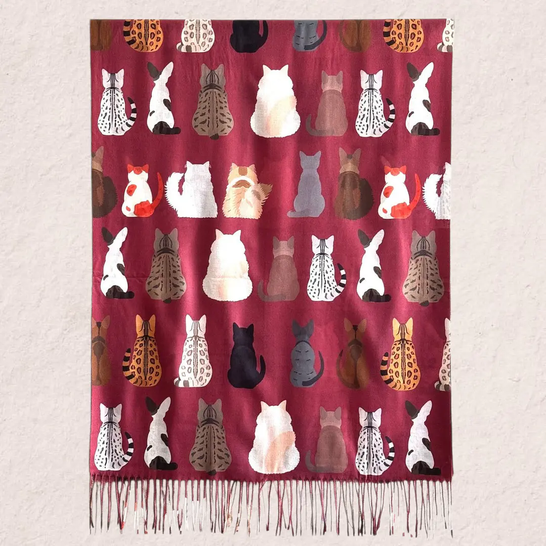Maxi Bufanda diseño Gatos 11