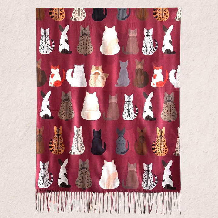 Maxi Bufanda diseño Gatos 11