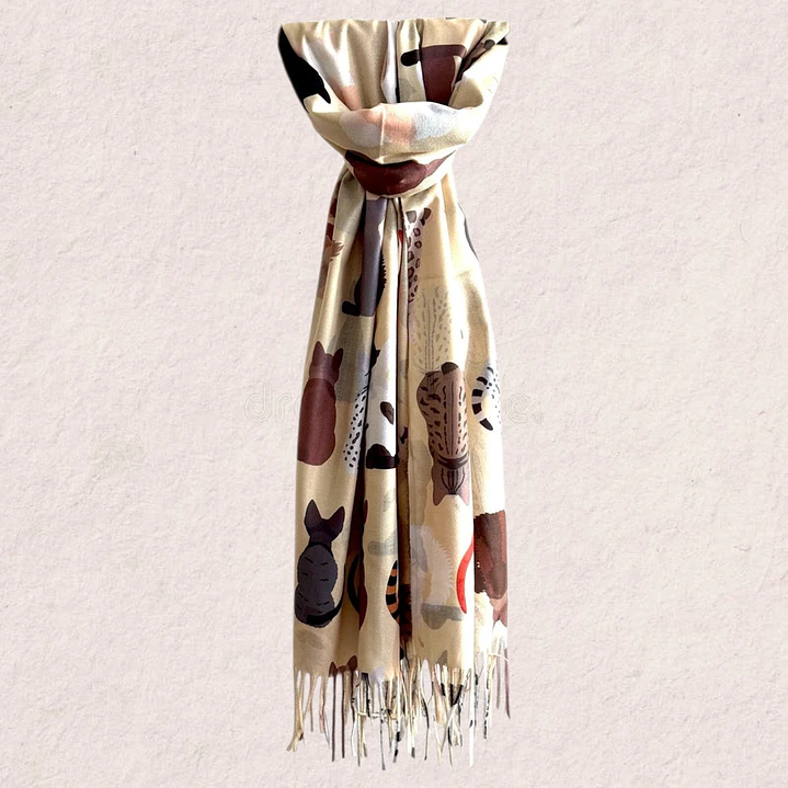 Maxi Bufanda diseño Gatos 6