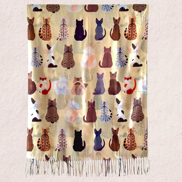 Maxi Bufanda diseño Gatos 5