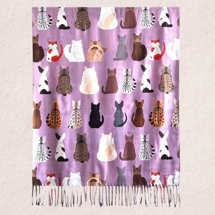 Maxi Bufanda diseño Gatos 8