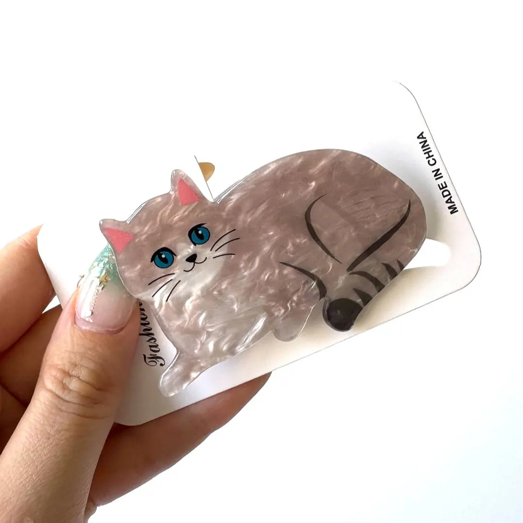 Pizas para el Cabello diseño Gato  2