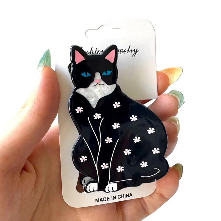 Pizas para el Cabello diseño Gato  6