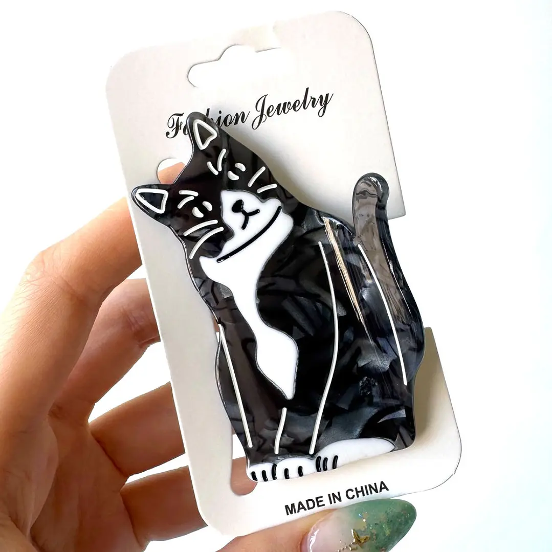 Pizas para el Cabello diseño Gato  7