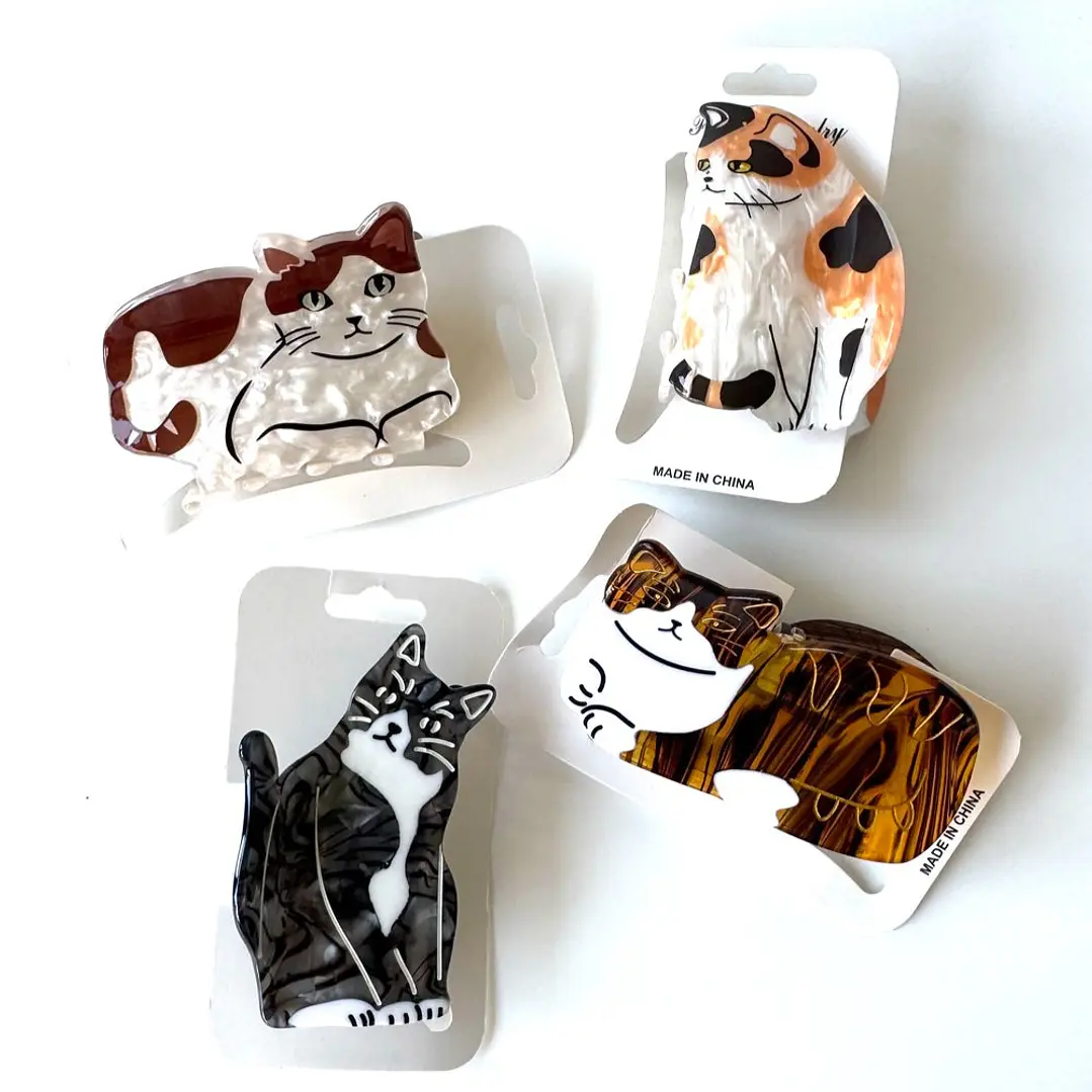 Pizas para el Cabello diseño Gato  4