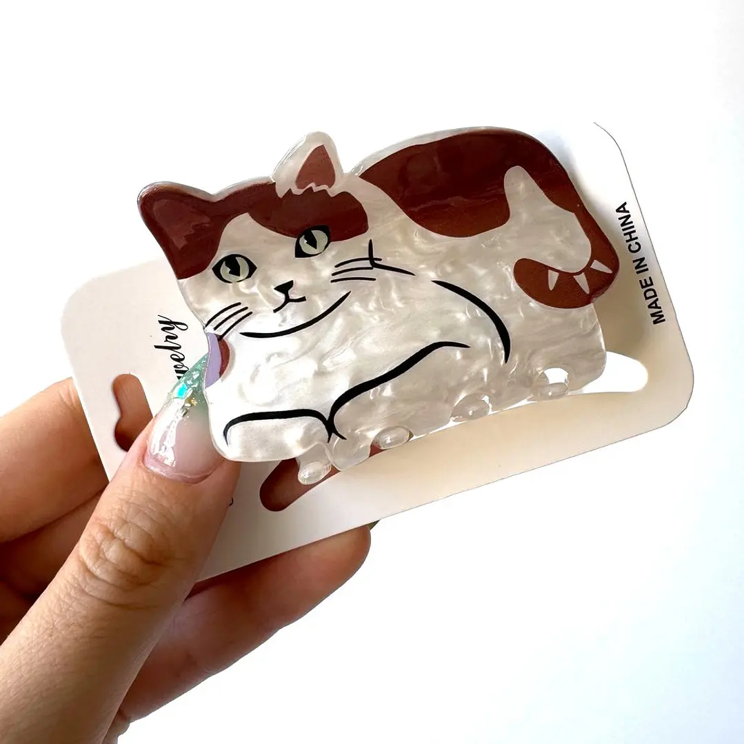 Pizas para el Cabello diseño Gato  8