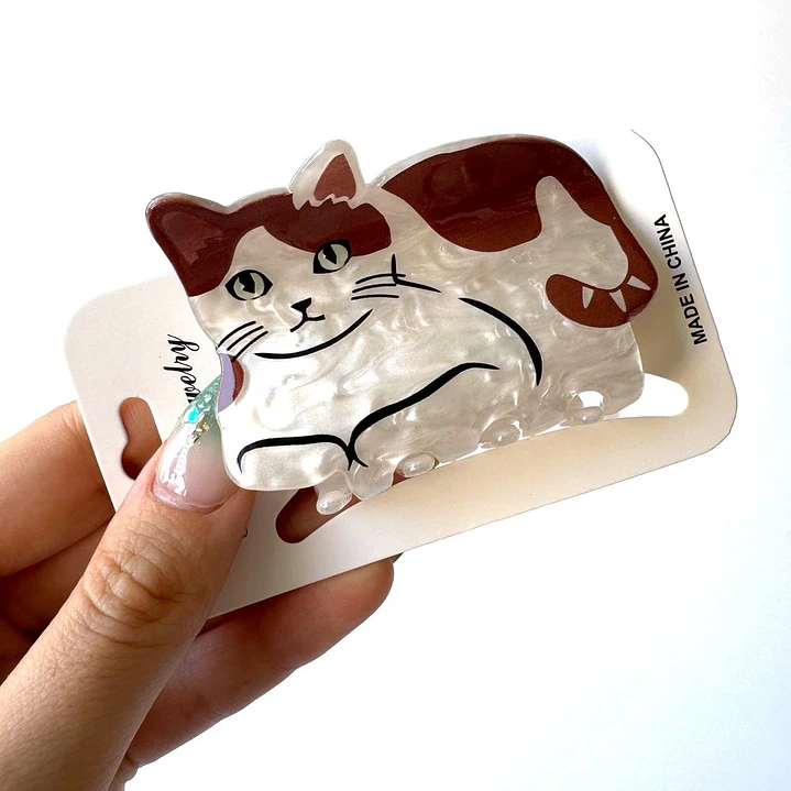 Pizas para el Cabello diseño Gato  8