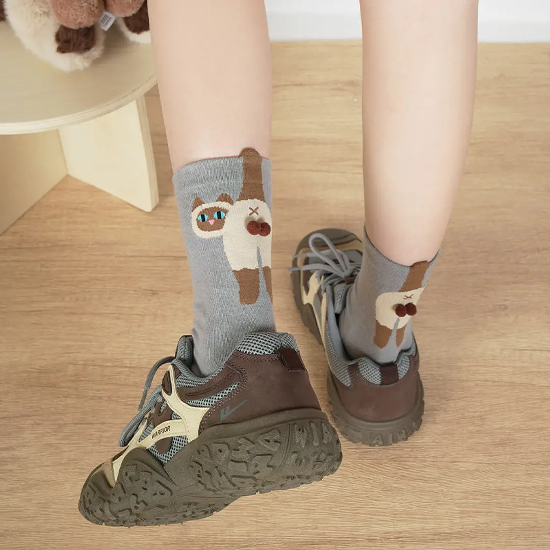 Calcetines Gato Siamés con Bolitas 2