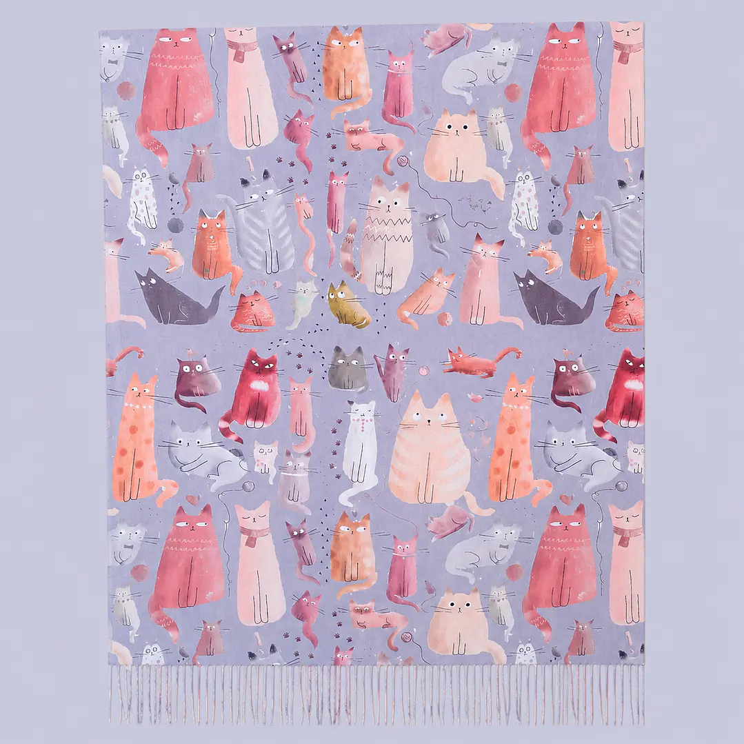 Maxi Bufanda Gatos Cute 4