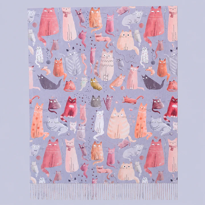 Maxi Bufanda Gatos Cute 4