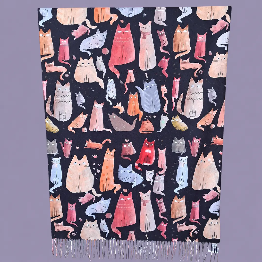 Maxi Bufanda Gatos Cute 5