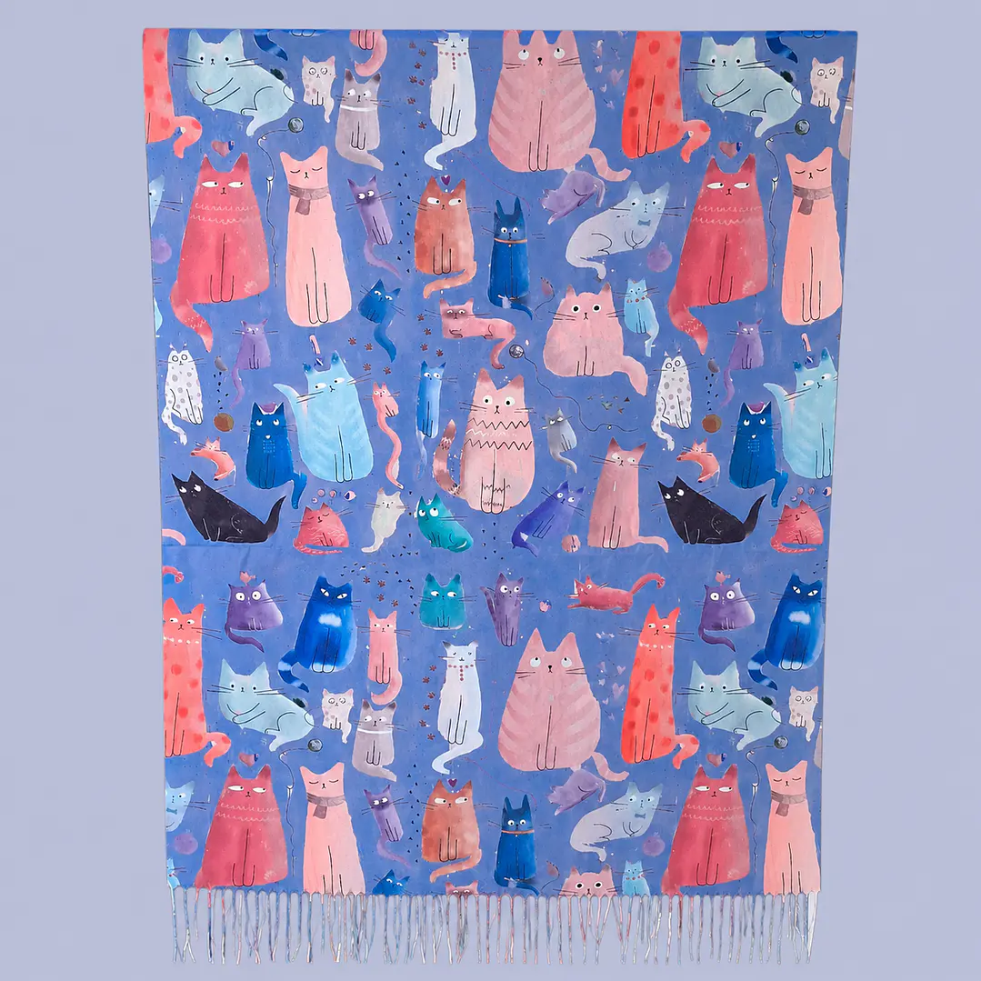 Maxi Bufanda Gatos Cute 8