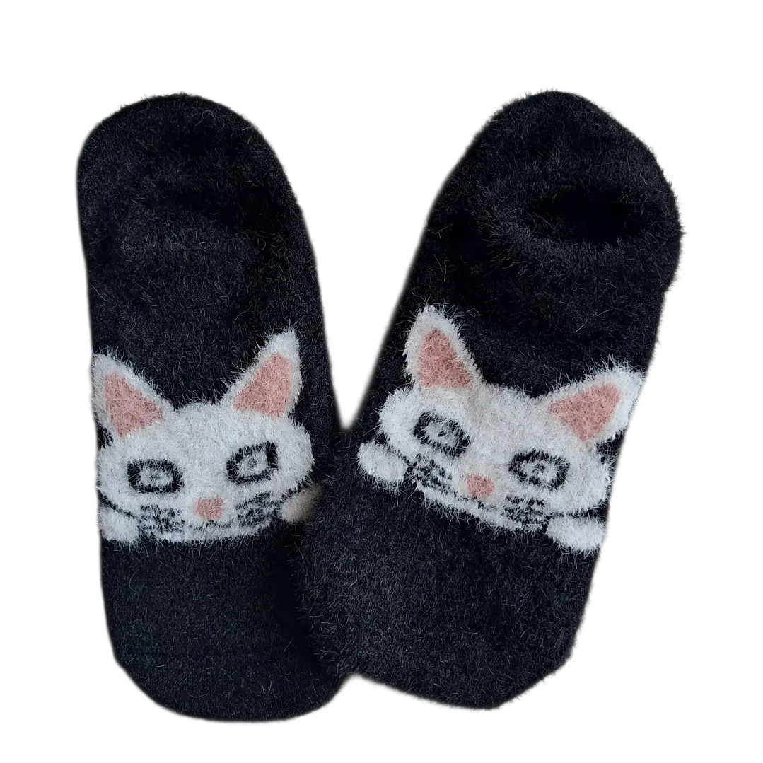 Calcetines Puntillas de Invierno Gato Blanco 2