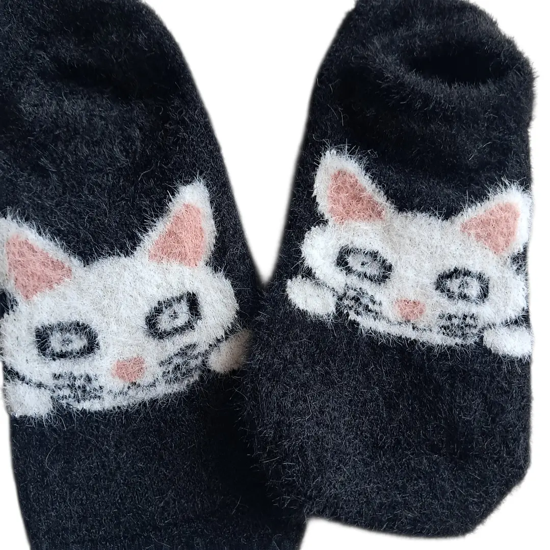 Calcetines Puntillas de Invierno Gato Blanco 4