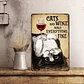 Letrero Metálico Gatos y Vino - Miniatura 1