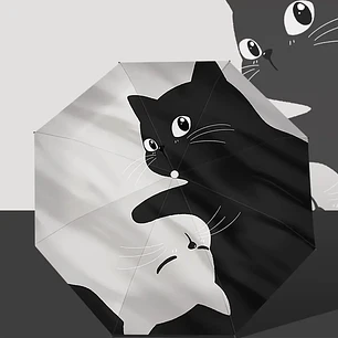 Paraguas de Cartera Gatos Yin Yang