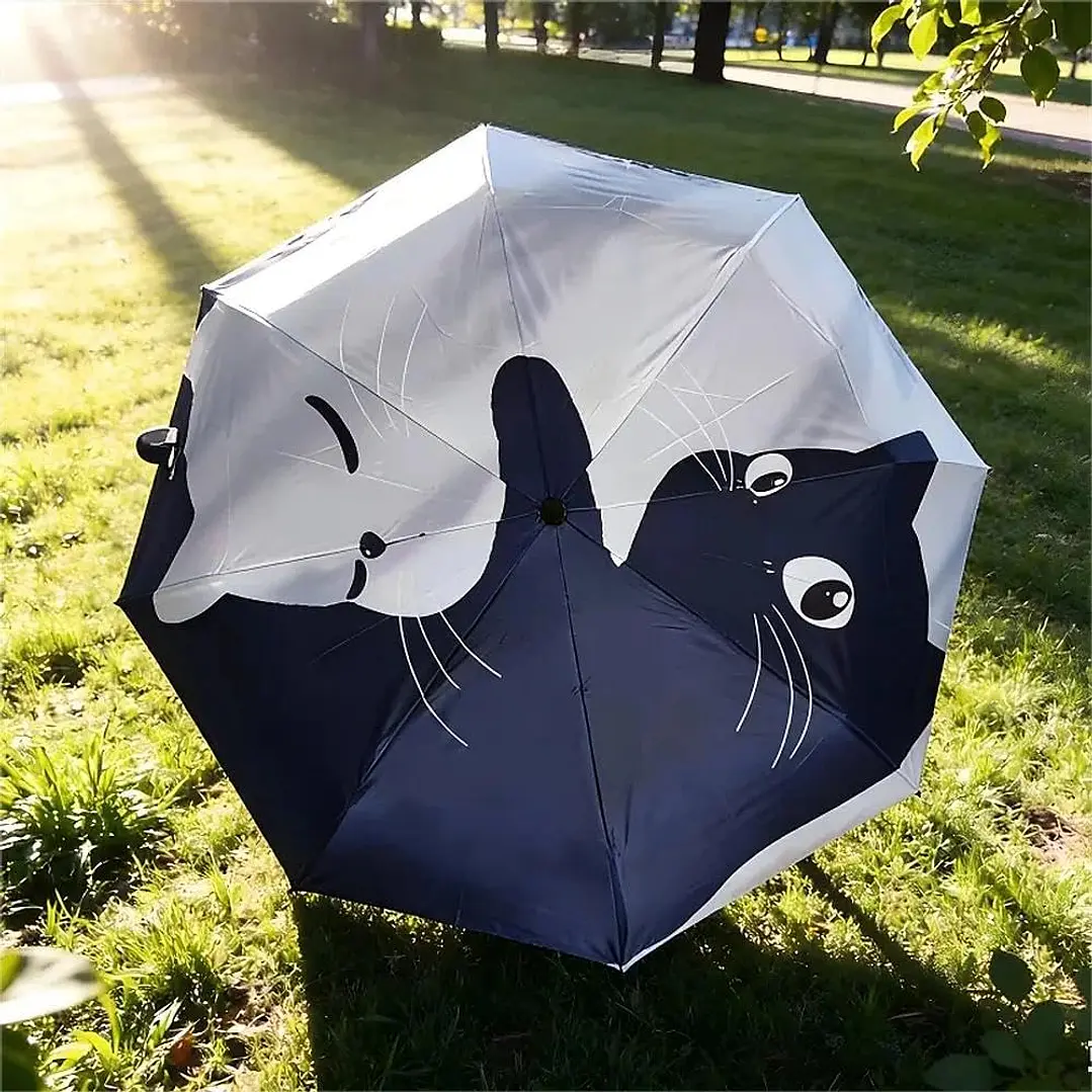 Paraguas de Cartera Gatos Yin Yang 6
